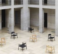 Billede af Normann Copenhagen Timb Lounge Armchair Upholstery SH: 42 cm - Tan / Ultra Leather Camel