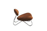 Billede af Woud Meadow Lounge Chair SH: 37 cm - Envy Leather Cognac/Chrome