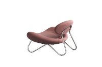 Billede af Woud Meadow Lounge Chair SH: 37 cm - Vidar Pink/Chrome