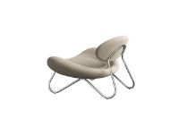 Billede af Woud Meadow Lounge Chair SH: 37 cm - Sisu Beige/Chrome