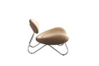 Billede af Woud Meadow Lounge Chair SH: 37 cm - Duet Leather Brown/Chrome