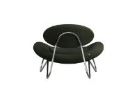 Billede af Woud Meadow Lounge Chair SH: 37 cm - Barnum Green/Chrome
