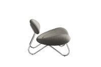Billede af Woud Meadow Lounge Chair SH: 37 cm - Alpine Grey/Chrome
