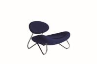 Billede af Woud Meadow Lounge Chair SH: 37 cm - Vidar Blue/Chrome