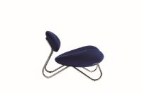 Billede af Woud Meadow Lounge Chair SH: 37 cm - Vidar Blue/Chrome