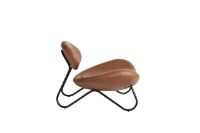 Billede af Woud Meadow Lounge Chair SH: 37 cm - Nuance Leather Walnut/Black