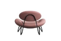 Billede af Woud Meadow Lounge Chair SH: 37 cm - Vidar Pink/Black
