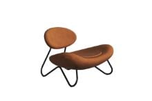 Billede af Woud Meadow Lounge Chair SH: 37 cm - Envy Leather Cognac/Black