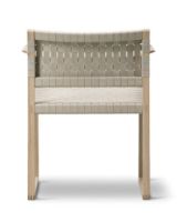 Billede af Fredericia Furniture BM62 Børge Mogensen Stol SH: 45,5 cm - Lakeret Eg/Gjordeflet Natur