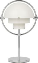 Billede af GUBI Multi-Lite Portable Lampe H: 30 cm - Chrome/White Semi Matt