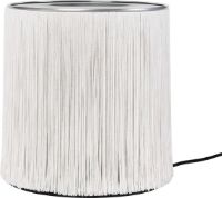 Billede af GUBI Model 597 Table Lamp H: 29 cm - Polished Aluminium/Cream Fringe