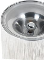 Billede af GUBI Model 597 Table Lamp H: 29 cm - Polished Aluminium/Cream Fringe