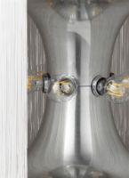 Billede af GUBI Model 597 Floor Lamp H: 45 cm - Polished Aluminium/Cream Fringe