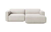 Billede af &Tradition Develius 2 Pers. Sofa med lav arm og Højrevendt Chaiselong L: 220 cm - Linara Stone 2494/266