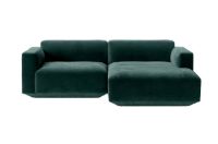Billede af &Tradition Develius 2 Pers. Sofa med lav arm og Højrevendt Chaiselong L: 220 cm - Ritz 6726 Dark Green
