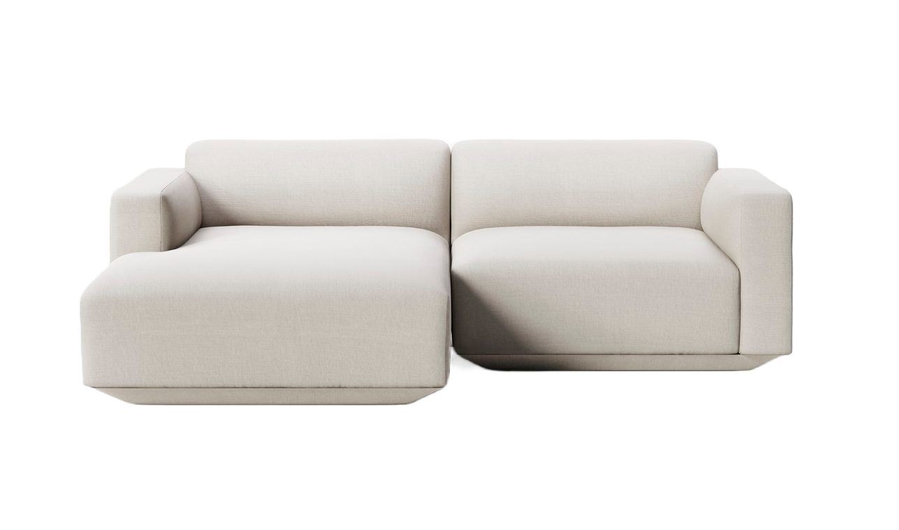 Billede af &Tradition Develius 2 Pers. Sofa med lav arm og Venstrevendt Chaiselong L: 220 cm - Linara Stone 2494/266