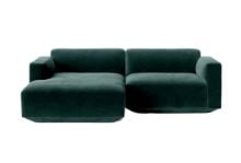 Billede af &Tradition Develius 2 Pers. Sofa med lav arm og Venstrevendt Chaiselong L: 220 cm - Ritz 6726 Dark Green