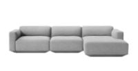Billede af &Tradition Develius 3 Pers. Sofa med lav arm og Højrevendt Chaiselong L: 309 cm - Hallingdal 130