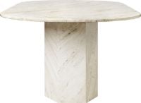 Billede af GUBI Epic Dining Table Elliptical 240x120 cm - Travertine/Neutral White