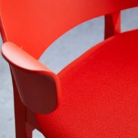 Billede af Warm Nordic Gesture Spisebordsstol Ryg- og Sædepolstret SH: 46 cm - Red