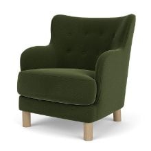 Billede af Audo Copenhagen Constance Lounge Chair SH: 43,6 cm - Oak/Grand Mohair 8205