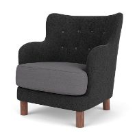 Billede af Audo Copenhagen Constance Lounge Chair SH: 43,6 cm - Walnut/Hallingdal 65 173