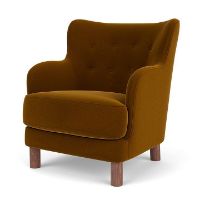 Billede af Audo Copenhagen Constance Lounge Chair SH: 43,6 cm - Walnut/Grand Mohair 2600