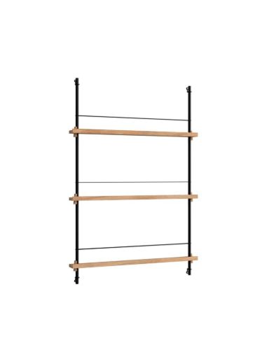 Moebe Magazine Shelving 123x85 cm - Oak/Black