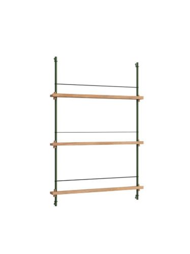Moebe Magazine Shelving 123x85 cm - Oak/Pine Green