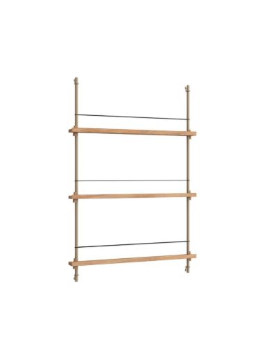 Moebe Magazine Shelving 123x85 cm - Oak/Warm Grey