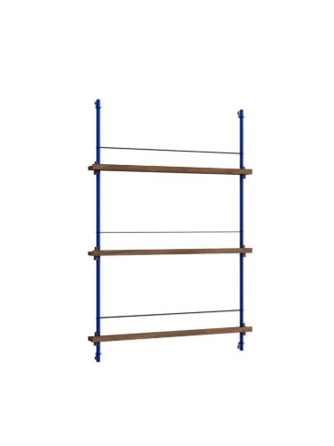 Moebe Magazine Shelving 123x85 cm - Smoked Oak/Deep Blue