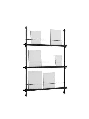 Moebe Magazine Shelving 123x85 cm - Black/Black