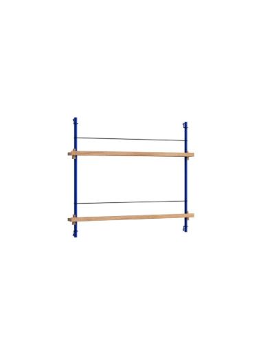 Moebe Magazine Shelving 73x85 cm - Oak/Deep Blue