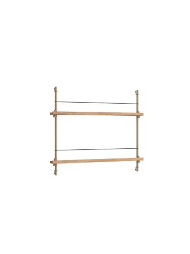 Moebe Magazine Shelving 73x85 cm - Oak/Warm Grey