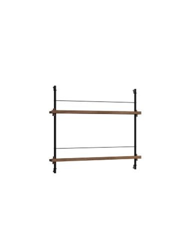 Moebe Magazine Shelving 73x85 cm - Smoked Oak/Black