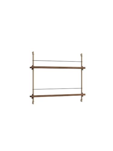 Moebe Magazine Shelving 73x85 cm - Smoked Oak/Warm Grey