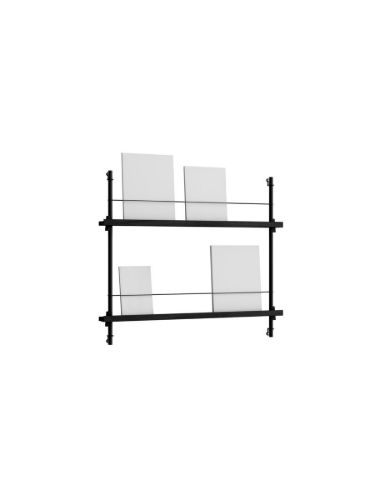 Moebe Magazine Shelving 73x85 cm - Black/Black
