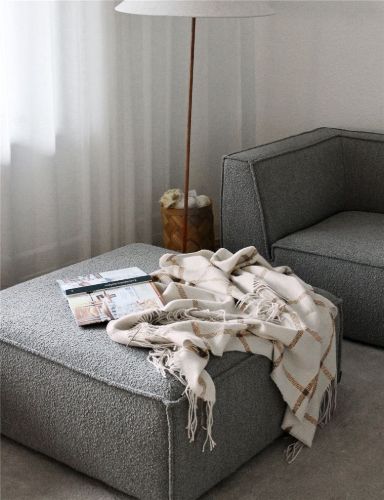 Elvang Tartan Plaid 130x190 cm - Ivory