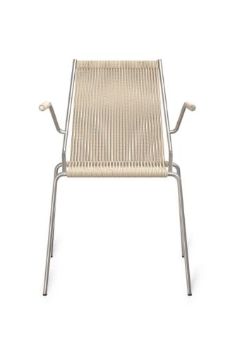 Thorup Copenhagen Noel Chair W.Armrest  - Stål/Natur