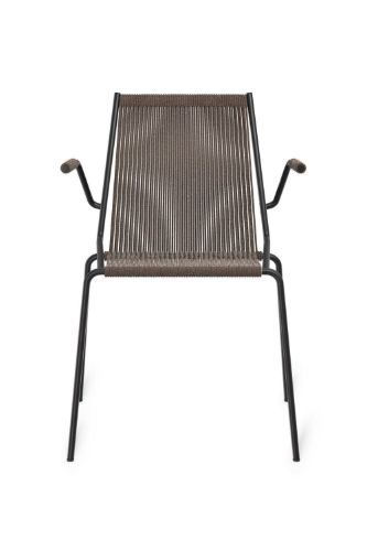 Thorup Copenhagen Noel Chair W.Armrest  - Sort/Mørkegrå