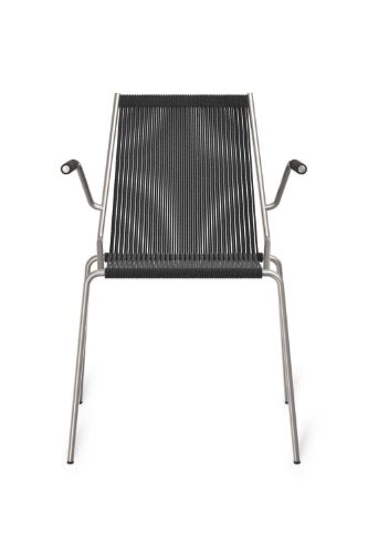 Thorup Copenhagen Noel Chair W.Armrest  - Stål/Sort