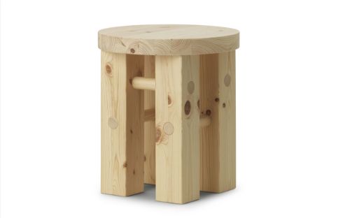 Normann Copenhagen Fyr Skammel H: 45 cm - UV Lakeret Fyrretræ