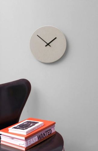 Hemverk Vægur Ø: 28 cm – Light Grey/Sort