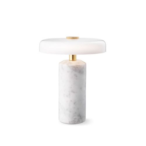 Design By Us Trip Portable Lamp H: 21 cm - Carrara Marble/Opal