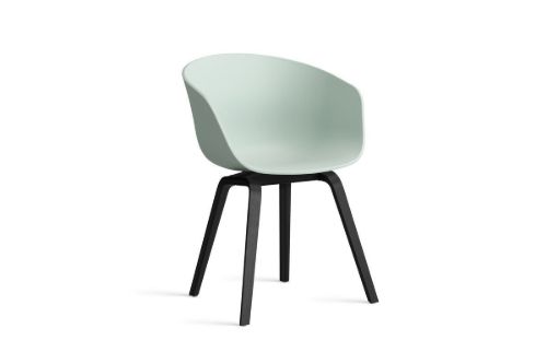 HAY AAC 22 About A Chair  - Black Lacquered Oak Veneer/Dusty Mint