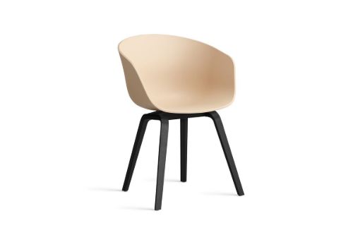 HAY AAC 22 About A Chair  - Black Lacquered Oak Veneer/Pale Peach