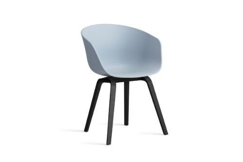 HAY AAC 22 About A Chair  - Black Lacquered Oak Veneer/Slate Blue