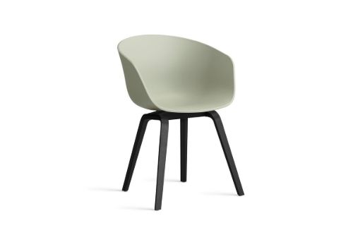 HAY AAC 22 About A Chair  - Black Lacquered Oak Veneer/Pastel Green