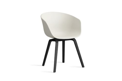 HAY AAC 22 About A Chair  - Black Lacquered Oak Veneer/Melange Cream