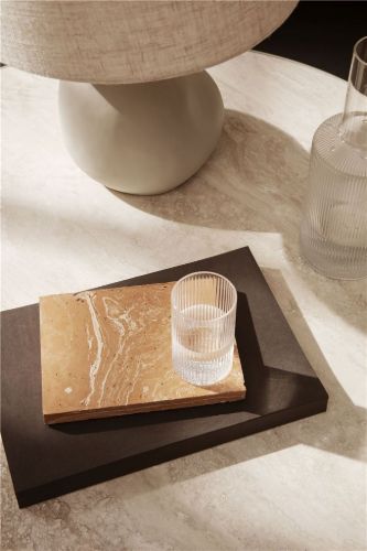 Ferm Living Ripple Carafe Lid H: 9 cm - Clear Glass